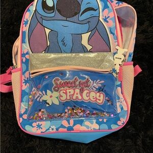 Disney Blue and Pink Stitch Backpack